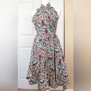 Modcloth Retrolicious Bird Dress Small